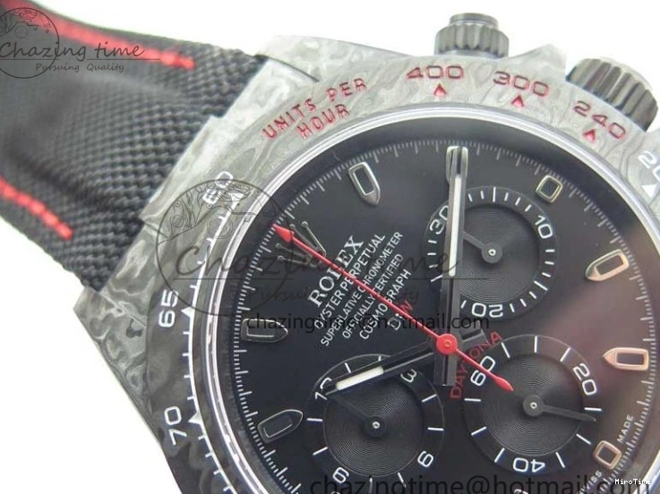 MiroTime 0104 Daytona DIW Carbon Noob 1:1 Best Edition Black Dial on Nylon Strap SA Modern 2611